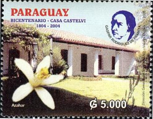 José Rodriguez de Francia, Castelvi House and Orange Blossom