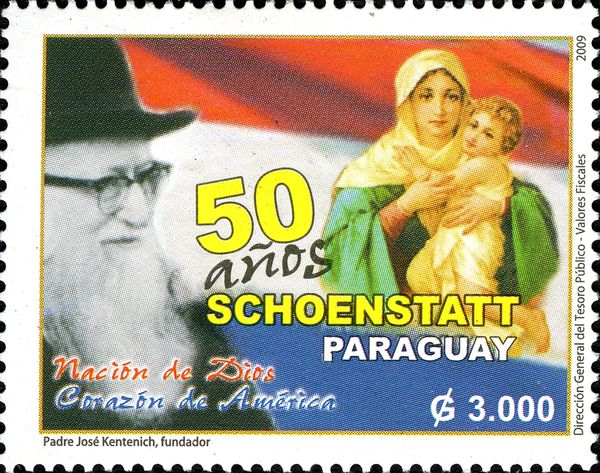 José Kentenich (founder) and Virgin with Child Statue