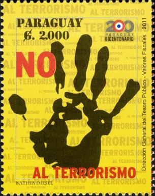 No to Terrorism (yellow background)