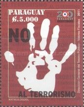 No to Terrorism (red background)