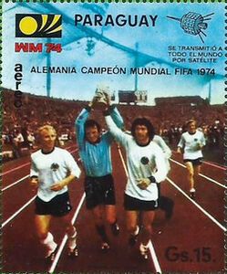 Vogts, Maier, Breitner with Cup