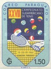Tenis Racket and Balls in Flag Colors