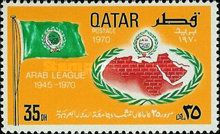 Flag and Map of Arab States