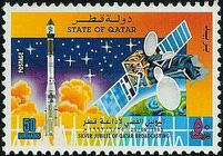 Starting rocket, communications satellite