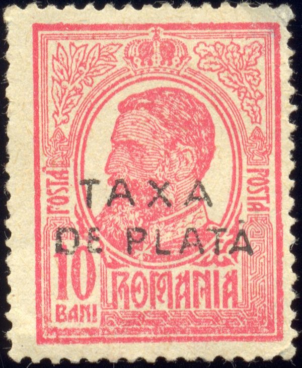King Carol I - with black '1918' overprint