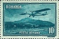 Aircraft Fokker F.XII over landscape