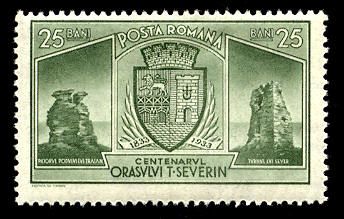 Ruins of Roman Donau Bridge, Coat of Arms & Severin Tower