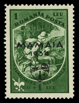 Overprint on Michel nrs 437-442 with Mamaia 1934