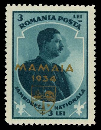 Overprint on Michel nrs 437-442 with Mamaia 1934