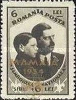Overprint on Michel nrs 437-442 with Mamaia 1934