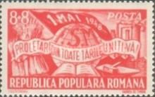 Globe, flag and slogan