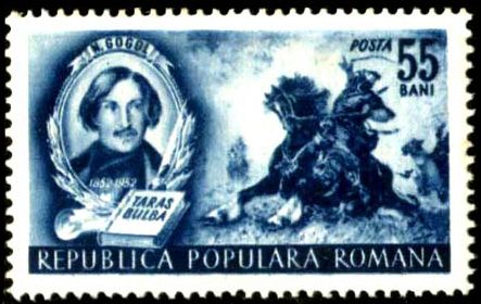 N. Gogol, scene from his major work "Taras Bulba"