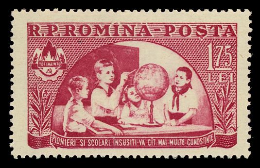Young Pioneers Looking at a Globe