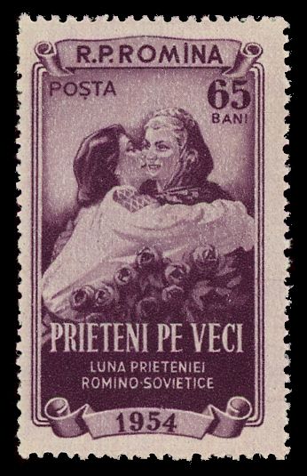 Romanian and Russian women embracing