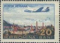 Airplane over Industrial City