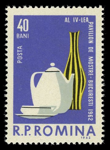 Ceramics: Vase, Teapot, Cup and Saucer