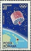 Communications Satellite Syncom 3 over Japan, Olympic Rings
