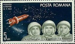 Voskhod I and Cosmonauts