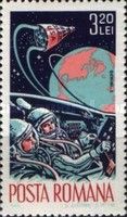 US space capsule "Gemini 3" & astronauts inside spaceship