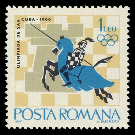 Knight & tower in front of chessboard