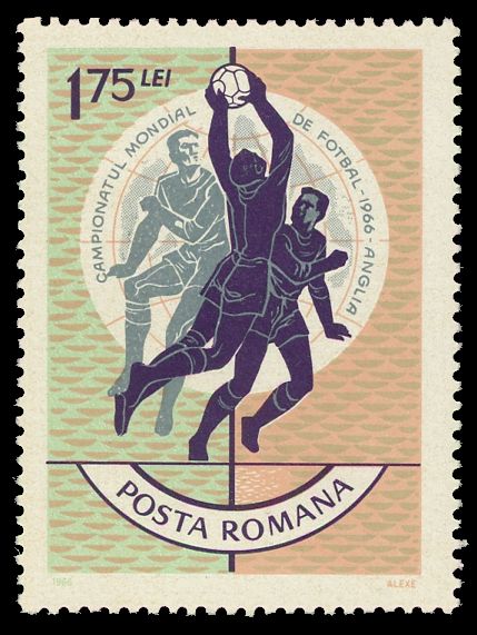 Football players in front of globe