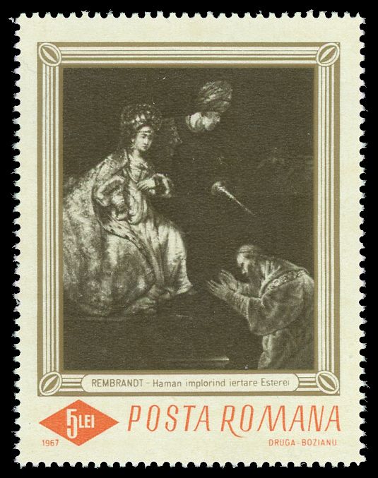 Haman Begs Forgiveness from Esther, Rembrandt (1606-1669)