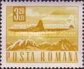 Ilyushin Il-18 Airliner over Mountain Landscape