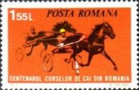 Two trotters racing