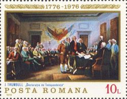 Signing the Delcaration of Independence, by Trumbull