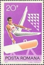 Gymnast on pommel horse
