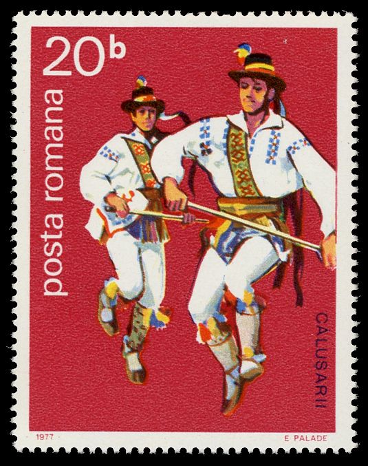 Călușari Folk Dancers