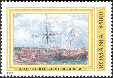 Ships in Brăila Harbor, by Jean Alexandru Steriadi