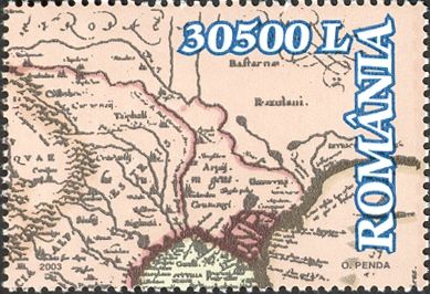Map of Romania (Upper right part)