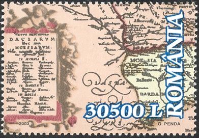 Map of Romania (Lower left part)