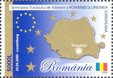 Signing the Accession Treaty of Romania to EU
