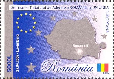 Signing the Accession Treaty of Romania to EU