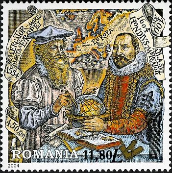 Jodocus Hondius and Gerardus Mercator - Surcharged
