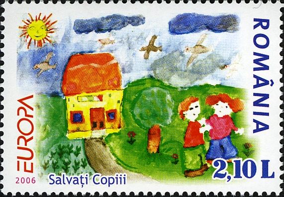 Children in Front of a House