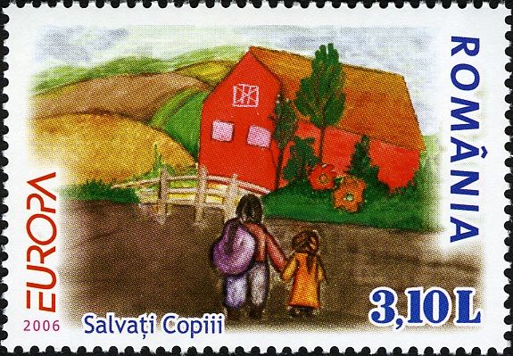 Refugees in Front of a House