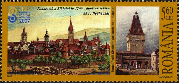 Panoramic Image of Sibiu from 1790