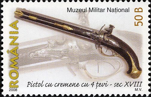 Four Barreled Flintlock Pistol, 18th Century