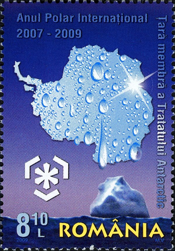Map of South Pole, Iceberg
