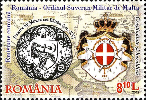 Joint stamp issue Romania – Sovereign Order of the Knights o