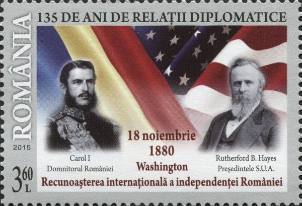 Prince Carol I, Rutherford B. Hayes, Flags of Romania & USA