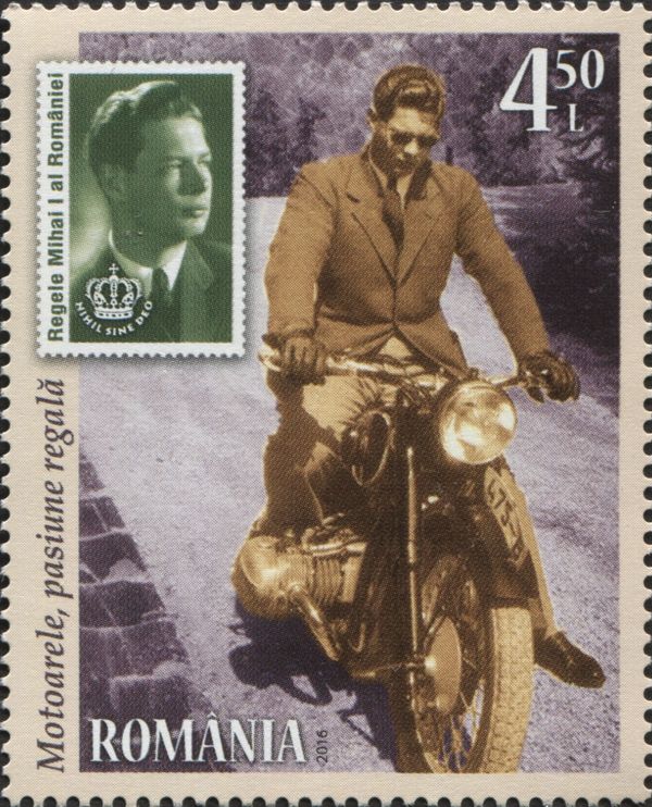 King Michael I with Motorbike
