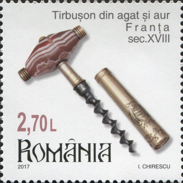 Corkscrew with Gold and Agate Handle (France, 18th Century)