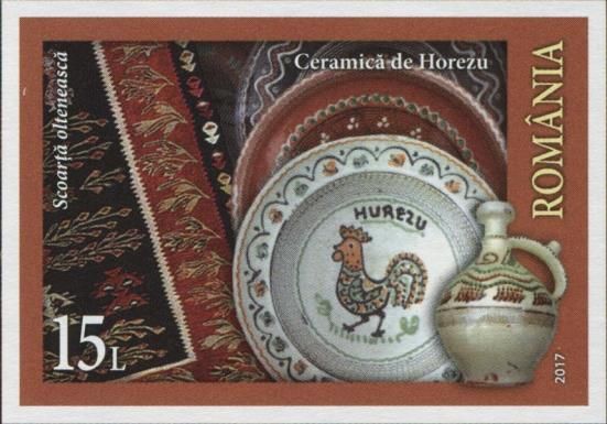 HandwovenCarpet from Oltenia, Ceramic Plate from Horezu