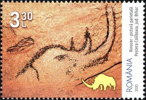 Cave Painting of Wooly Mammoth, Coliboaia
