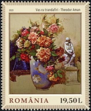 Vase with Roses, Theodor Aman