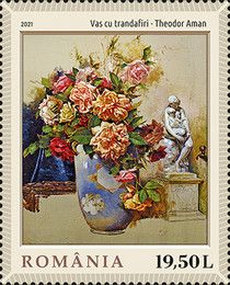 Vase with Roses, Theodor Aman